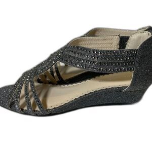 CHARTER CLUB Ginifur Wedge Sandal - Women's Size 5M - Pewter